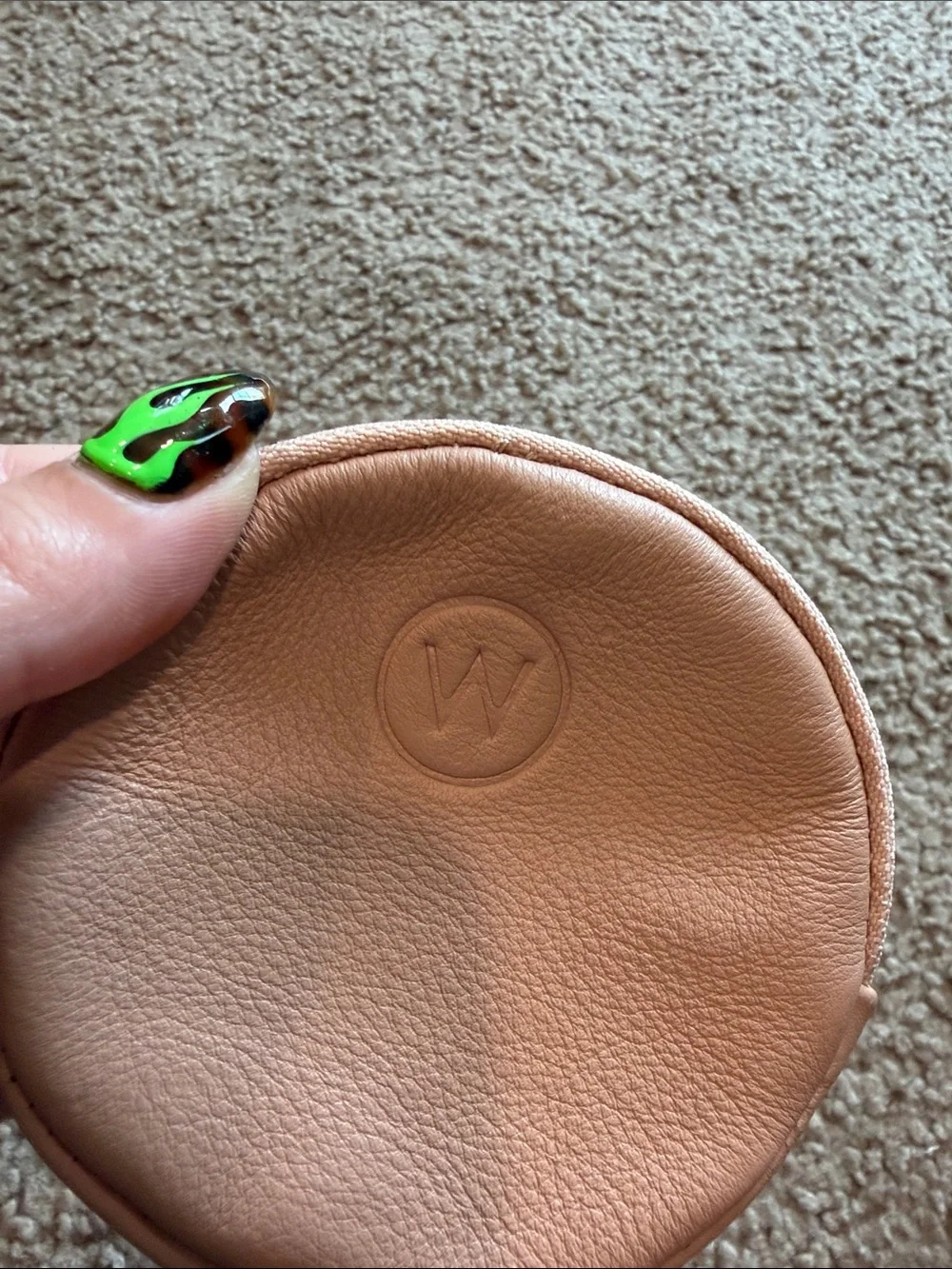 B71 Blush Pink Leather Wanderer Oslo Coin Pouch